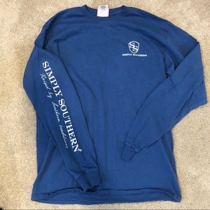 Simply Southern American flag crab long sleeve tee